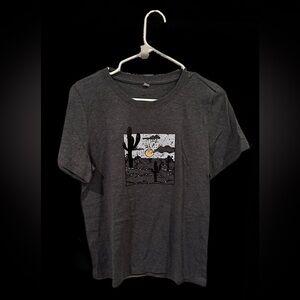 Gray Graphic Desert T-Shirt